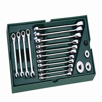 工具托组套-19件全抛光两用快扳