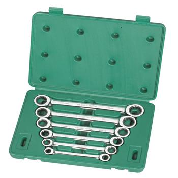 6件全抛光双梅花快扳组套