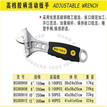 波斯高档胶柄活动扳手 