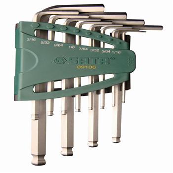 12件英制加长球头内六角扳手组套