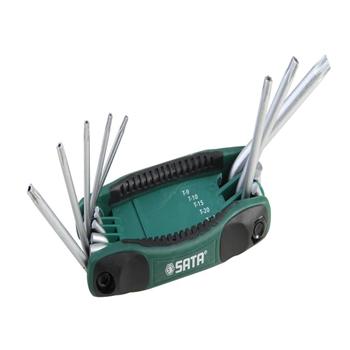 8件折叠式中孔花形扳手组套