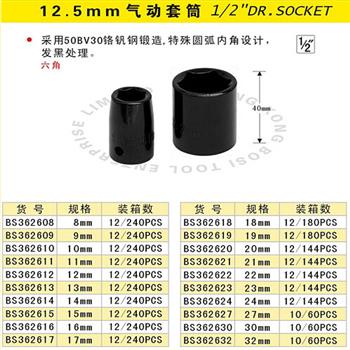 波斯12.5mm气动套筒